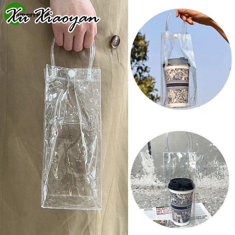 XUXIAOYAN ถุงพีวีซีใสโพลีโพรพิลีนดองสำหรับเก็บน้ำและชานม ราคา 9 บาท*ส่งฟรี