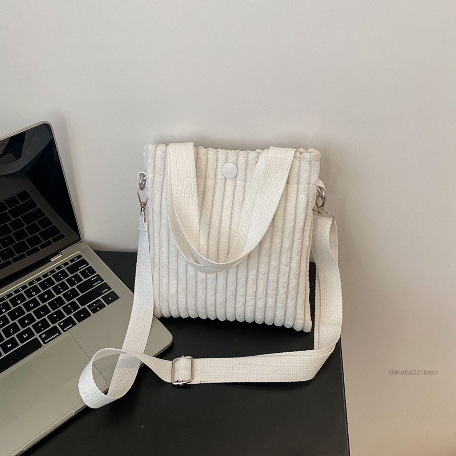 Túi Đeo Vai Vải Nhung, Túi Đeo Ngang Vintage Túi Nhỏ, Túi Tote Mini Màu Trơn Thường Ngày Cho Nữ Cô Gái EFD-VN - 3