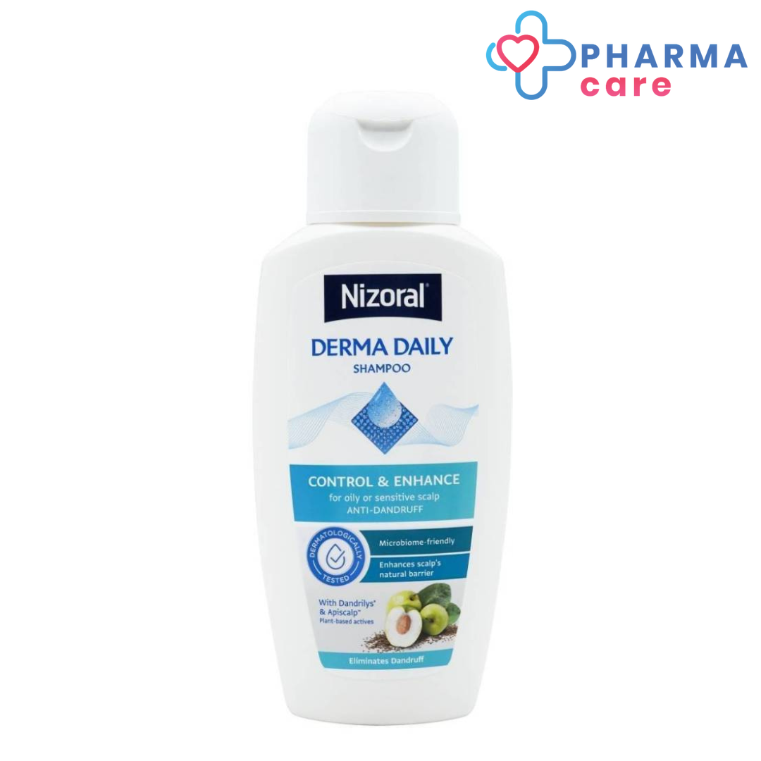 Nizoral Derma Daily Anti-dandruff Shampoo for Oily & Sensitive Scalp แชมพู ไนโซรัล 200 Ml. [PC]