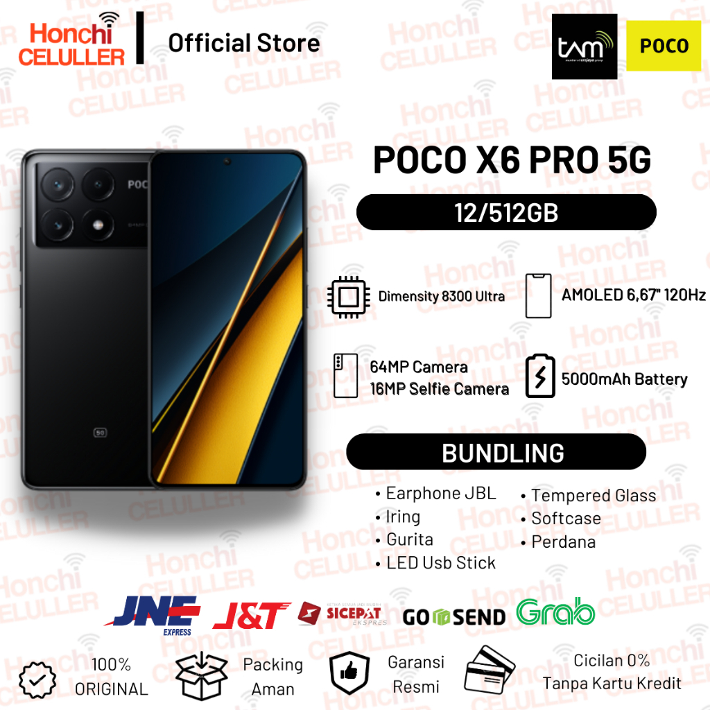 POCO Xiaomi X6 Pro 5G 12/512GB Garansi Resmi Indonesia TAM Giá 3,999,000 Đồng*Miễn phí vận chuyển