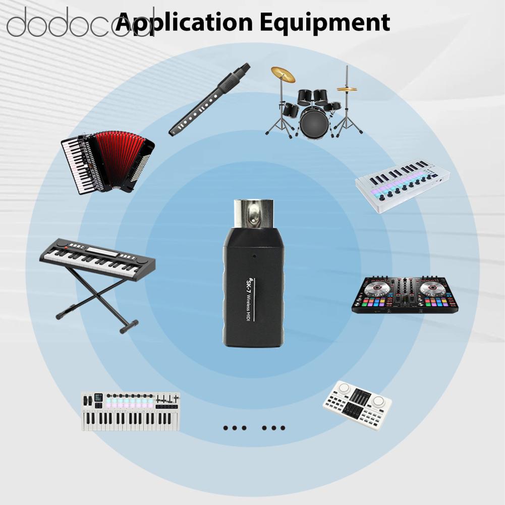 Dodocool aumotop Không Dây độ trễ thấp Hệ Thống Midi Cho piano kỹ thuật số Trống điện tử Tổng Hợp tuổi thọ pin dài Và Tự Động Ghép Nối Cho Người Biểu Diễn Chuyên Nghiệp