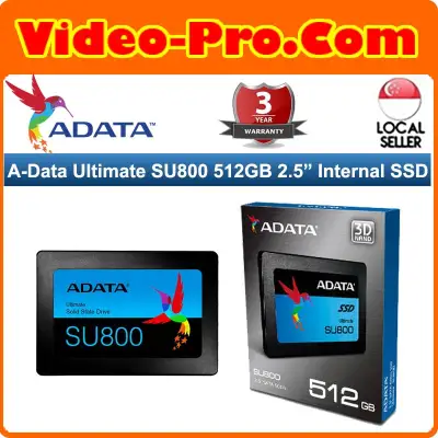 A-Data Ultimate SU800 256GB / 512GB / 1TB 3D NAND 2.5 Inch SATA-III Internal SSD Solid State Drive (ASU800SS-512GT-C)