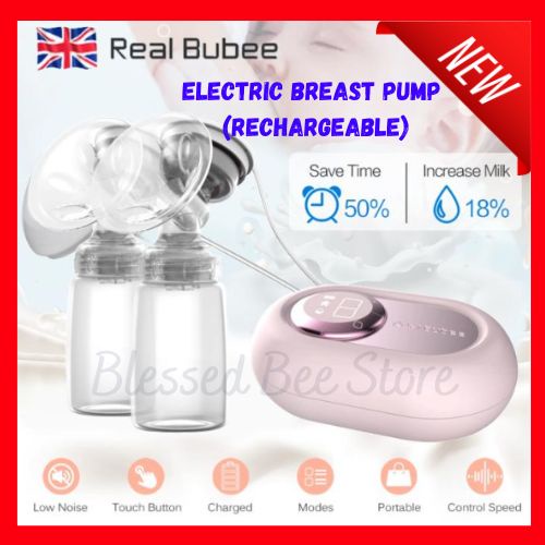 Real Bubee LCD Screen Double Breast Pump RECHARGEABLE Breastpump | Pam Susu Elektrik Caj Semula BPA Free