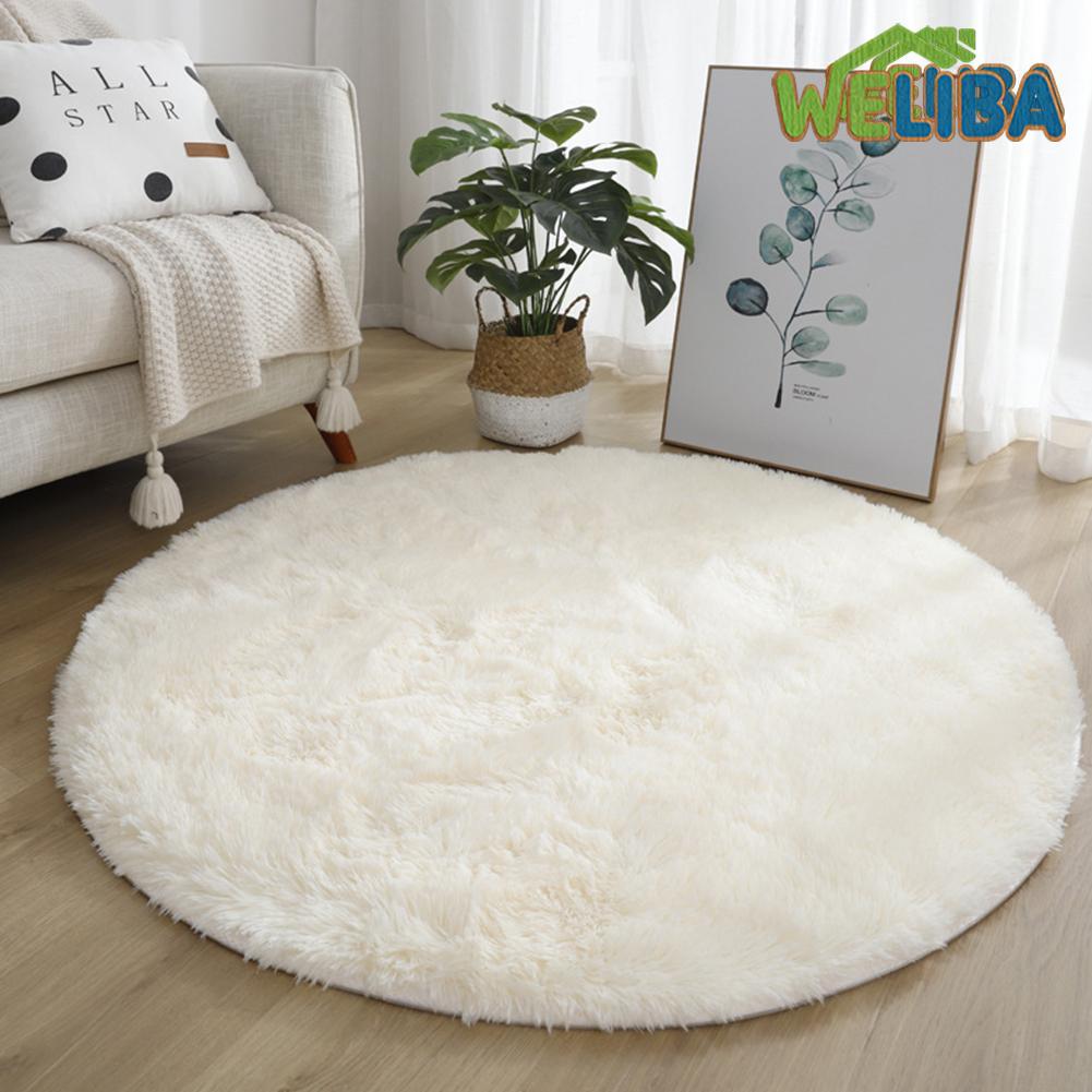 【WELIBA】 Carpet Fluffy Rug Mat Plush Round Round Shaggy Sofa Blanket Super Soft AU FAST [not miss it][New product release] ราคา 119 บาท*ส่งฟรี