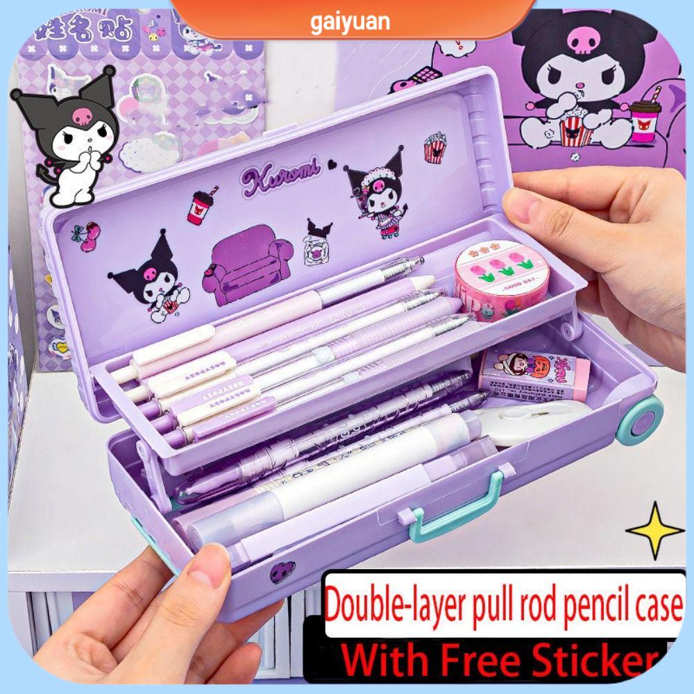 GAIYUAN 1Pcs Quà tặng đồ chơi trẻ em Hộp văn phòng phẩm Sức chứa lớn Đồ dùng học tập Vali túi đựng bút chì Dễ thương Hộp Bút Chì trẻ em