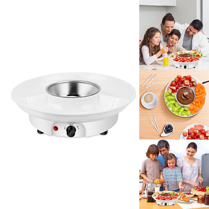 MINI Electric Chocolate Melting Pot Cute Chocolate Fondue Fountain Warmer Machine for Milk Chocolates Cheese
