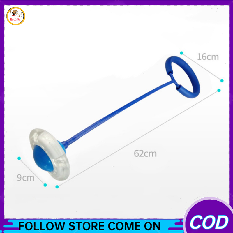 Ankle Skip Ball Jumping Ring With Colorful Light Flashing Wheel Fitness Jump Rope Game Toys For Kids Gifts