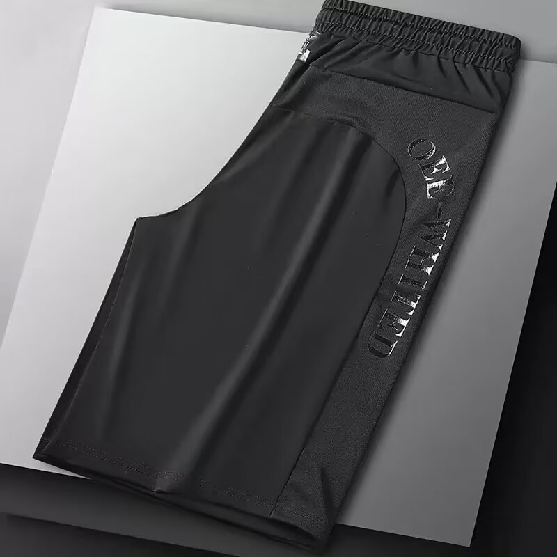 Hanlu quần đùi nam mặc nhà Lụa băng quần short nam Quần short thể thao nhanh khô siêu mỏng đơn giản phong cách kích thước lớn