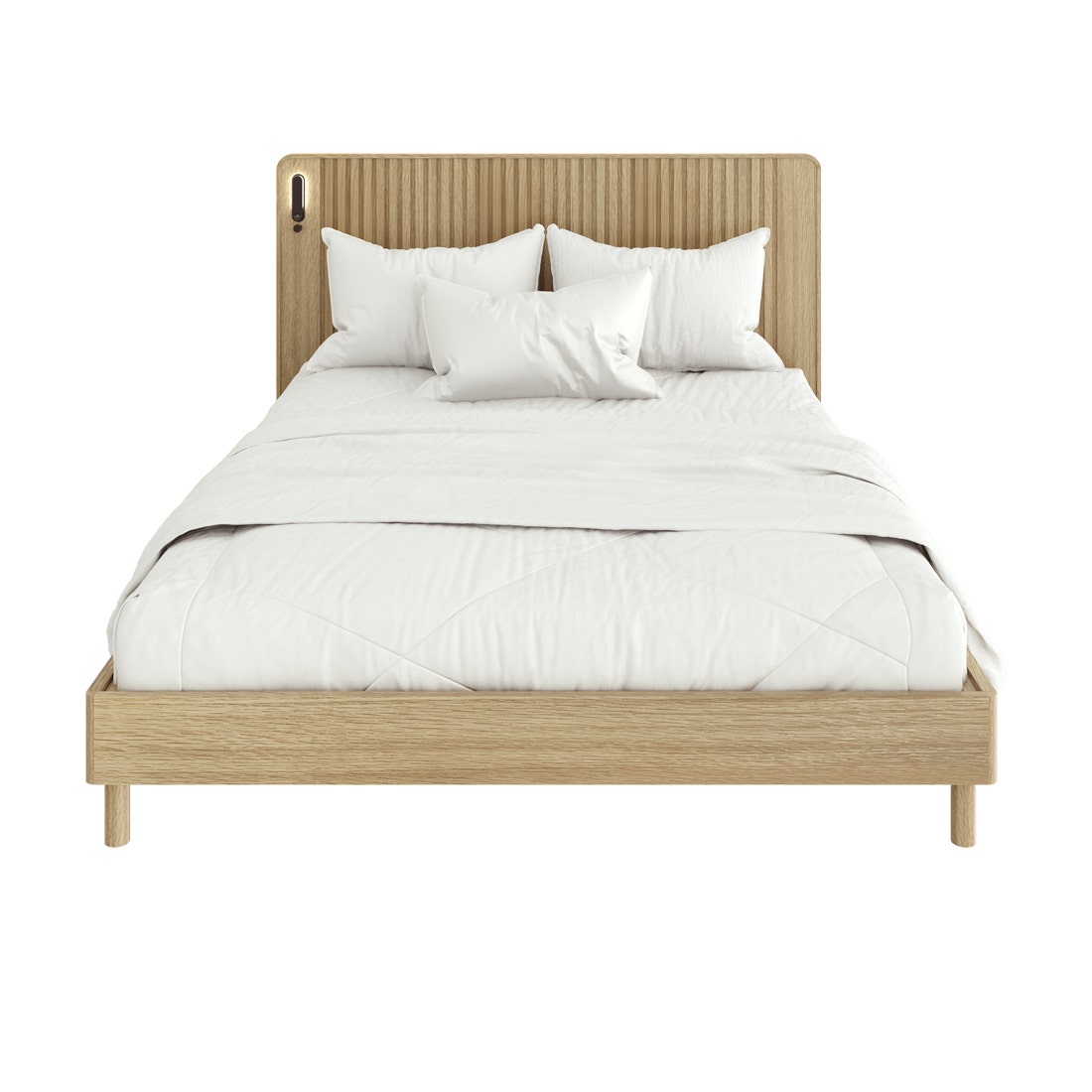 SB Design Square SB FURNITURE เตียงนอน ขนาด 5 ฟุต รุ่น VALLEY สีไม้อ่อน (168.4x212x110 ซม.) ราคา 16,720 บาท*ส่งฟรี