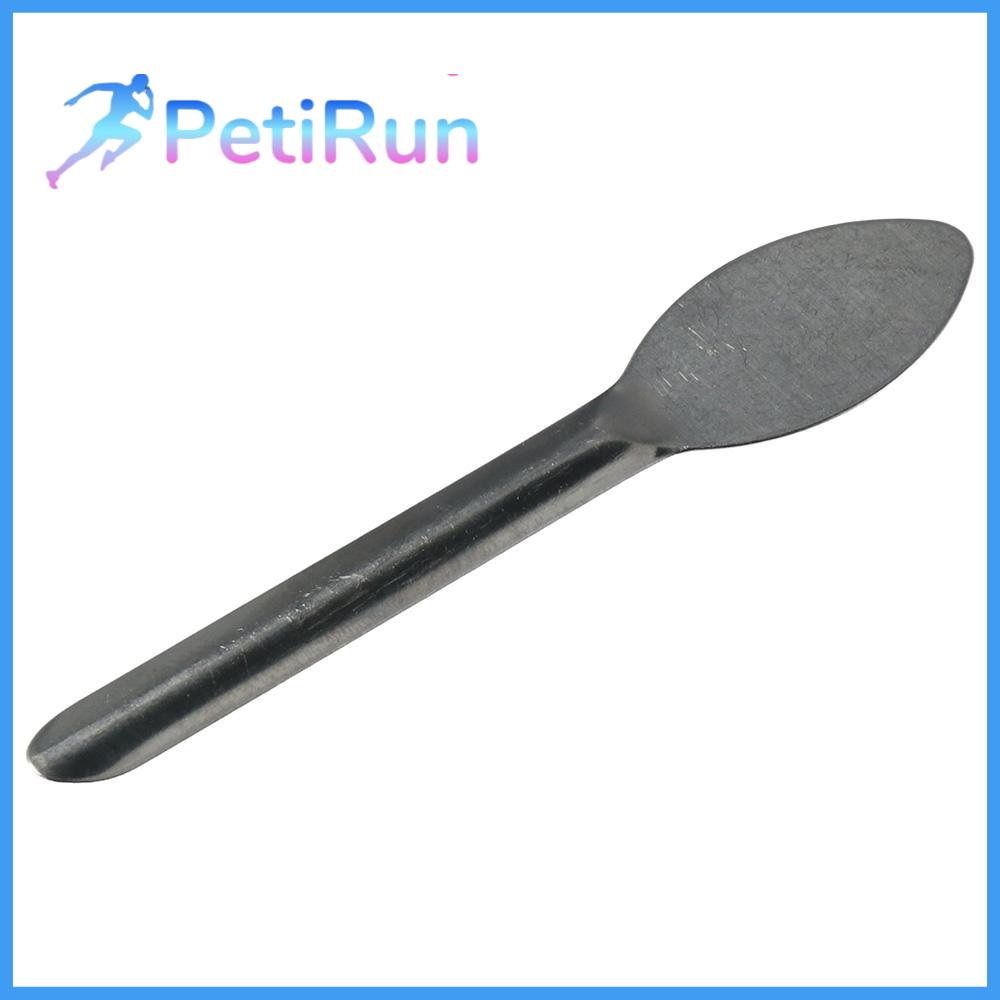 PETIRUN 10pcs Thép không gỉ Muỗng thuốc Nhỏ siêu nhỏ Bạc Muỗng bột Muỗng thí nghiệm 7cm Muỗng lấy mẫu Vật tư phòng thí nghiệm