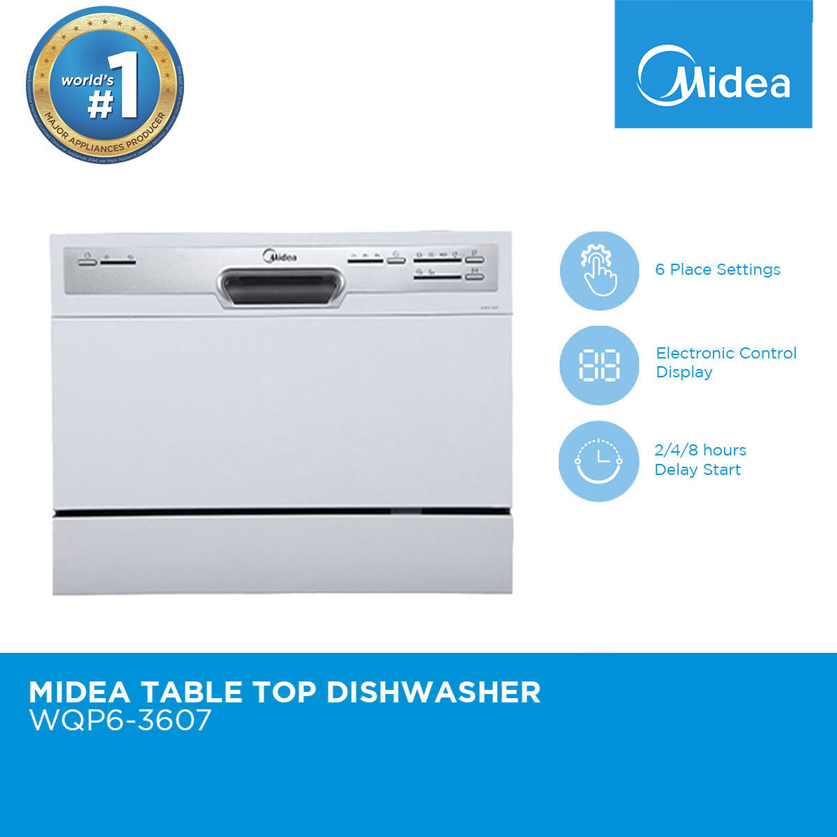 Midea Tabletop Dishwasher WQP6-3607