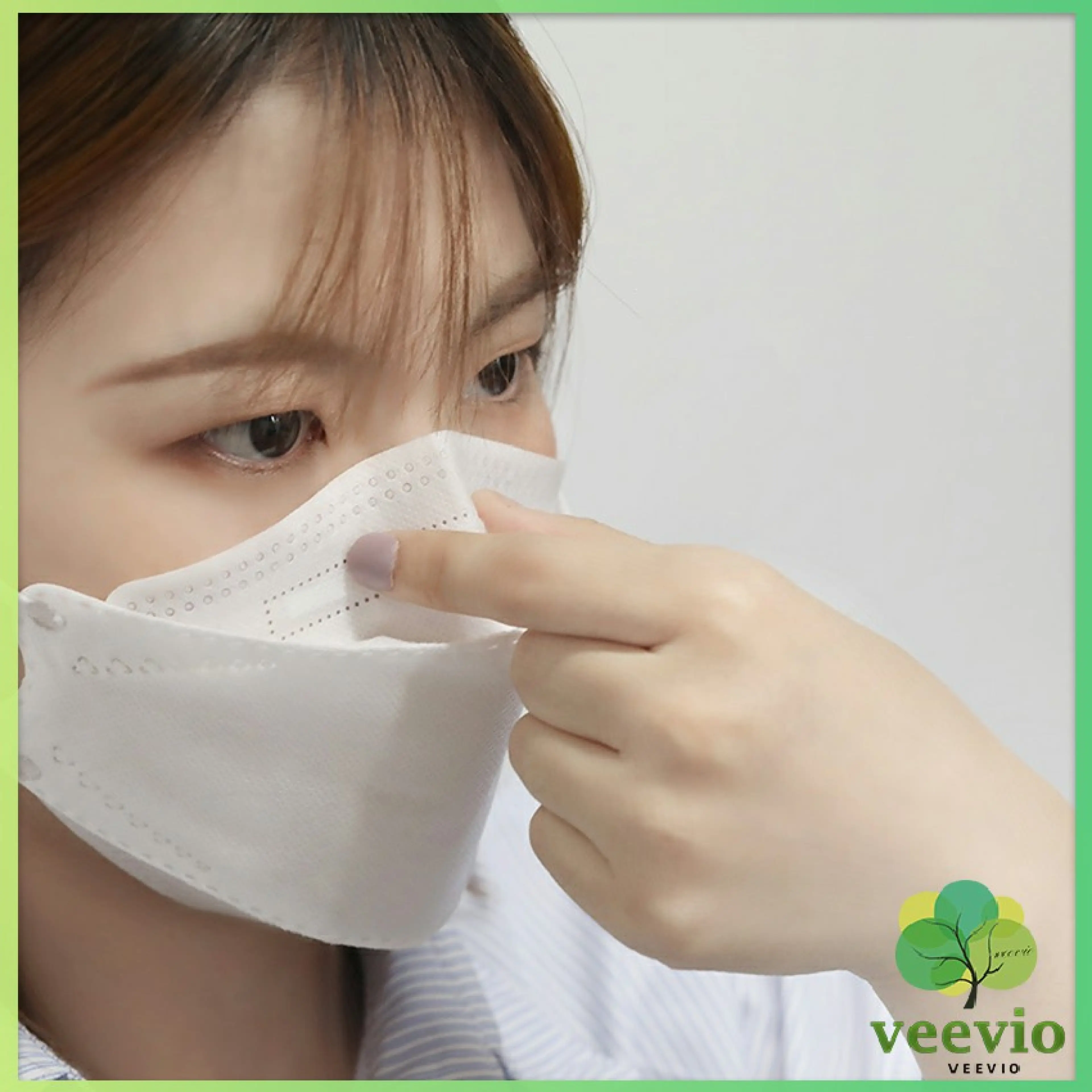 Veevio หน้ากากอนามัย ทรงเกาหลี กันฝุ่น กันไวรัส ทรงเกาหลี 3D Protective mask สปอตสินค้า