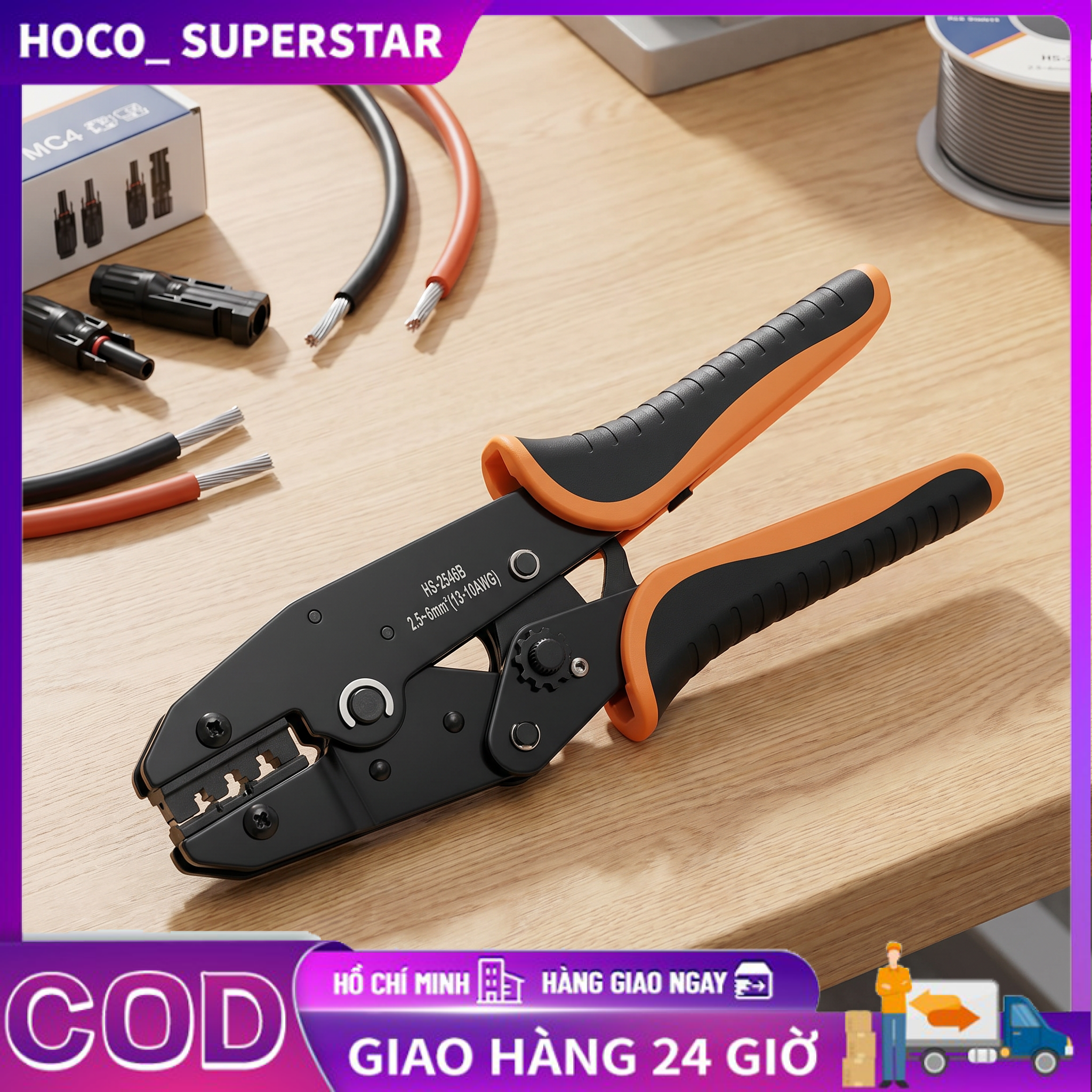 Kìm bấm cos MC4 IWISS HS-2546B | Kìm tuốt dây điện IWISS