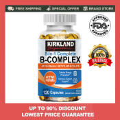 Kirkland 8-in-1 Vitamin B Complex for Men and Women, Super Complex Vitamin B, B12, B1, B2, B3, B5, B6, B9, Biotin, Folic Acid, Methylated and Body Ready Form, Energy, Nerve, Blood Support, 120 Capsules