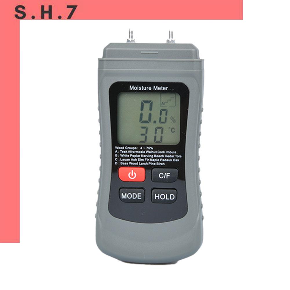 Dụng cụ kiểm tra độ ẩm gỗ hai chân ẩm ướt cảm biến độ ẩm Detector LCD lớn kỹ thuật số hiển thị chính xác cho tre/giấy/tông/tường
