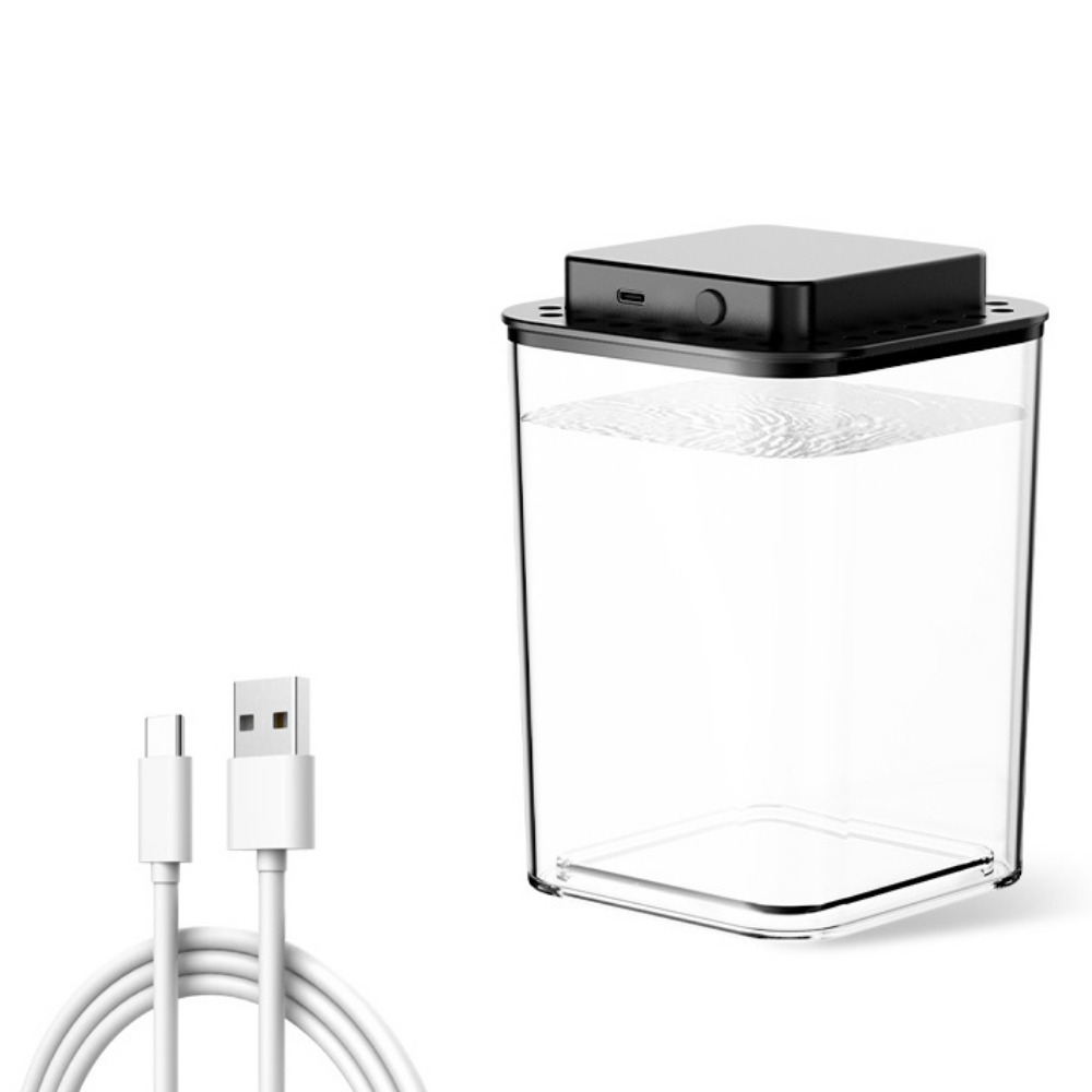 MITULI Trong suốt Bể cá Betta Cảm biến thông minh Sạc USB Bể cá để bàn Đa chức năng Nhựa Hộp lưu trữ mô hình Để lưu trữ - 4