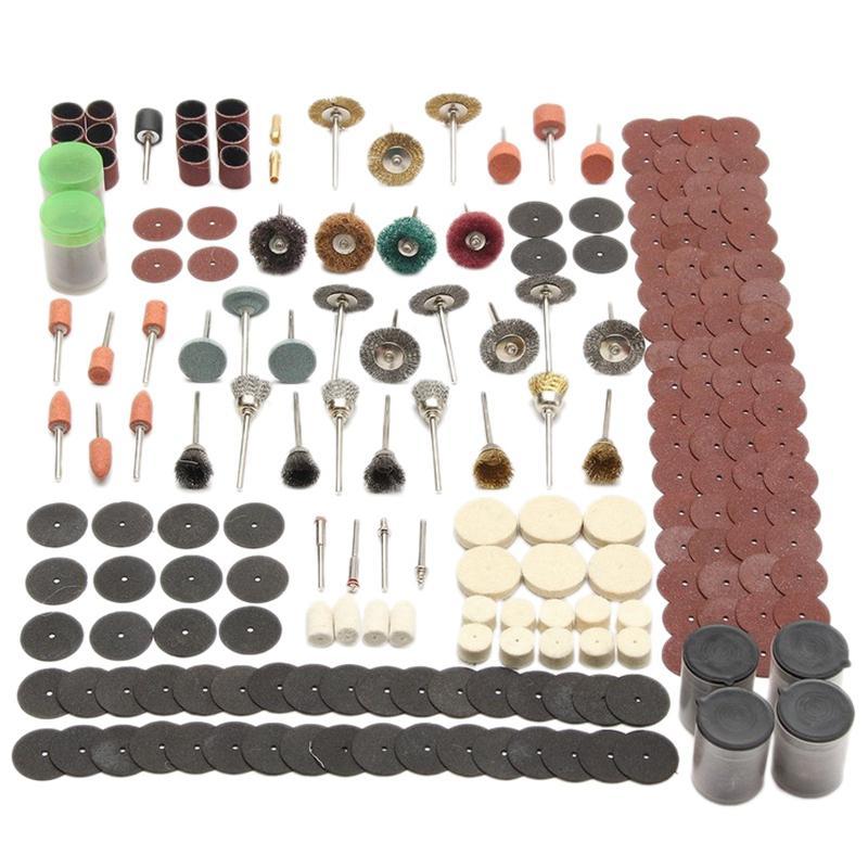 340 Pcs/Set Electric Grinder Accessories Set Fits for Grinding Sanding Polishing Tools DIY Repairing Hand Tools Accessories