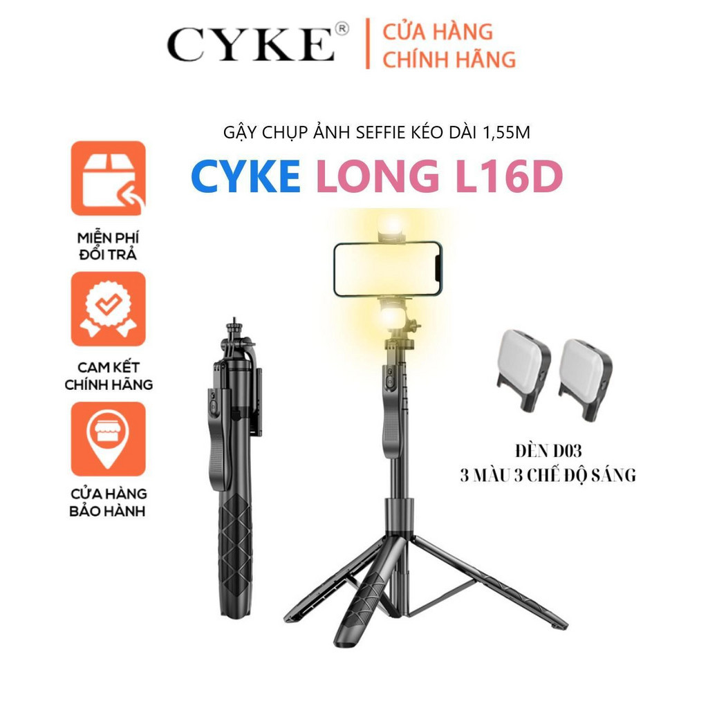 Gậy Chụp Ảnh 3 Chân CYKE L16D Kéo Dài 1m55 - Sử Dụng Cho Đa Thiết Bị- HSHOP365 HSHOP365HN