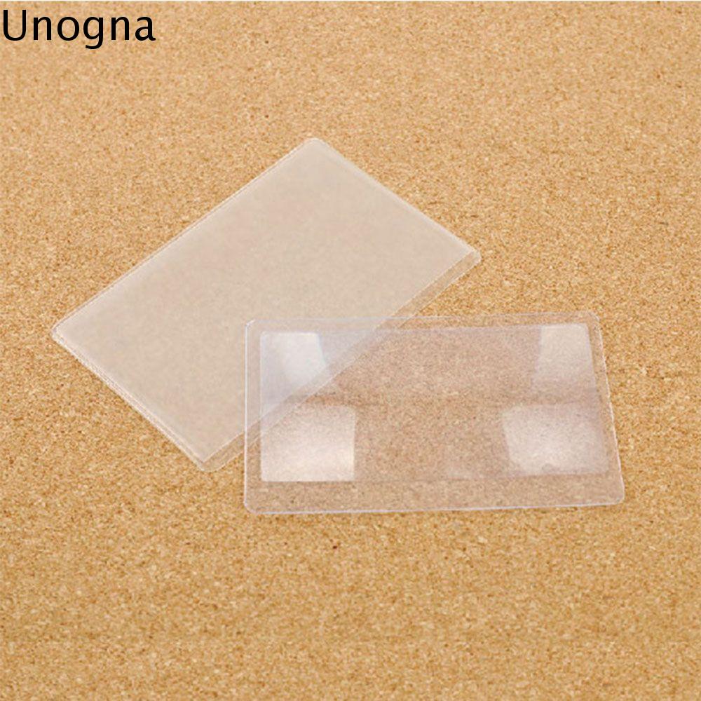 UNOGNA 5Pcs Thực hành Hàng mới về để đọc ban đêm Bìa thẻ Công cụ đọc Kính lúp bỏ túi Kính lúp Phóng đại Kính trong suốt