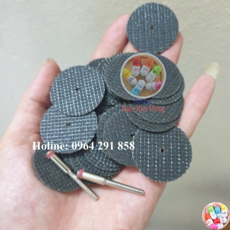 25 đĩa cắt sắt mini dây gai tặng kèm 2 cán hay lưỡi cưa cắt nhôm mini