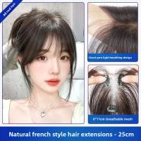 6*11-25cm 100% Human Hair Piece Black And Mocha Brown Hair Topper Hair Replacement Cover White Hair Breathable And Lightweight Wig Increase Hair Volume For Woman