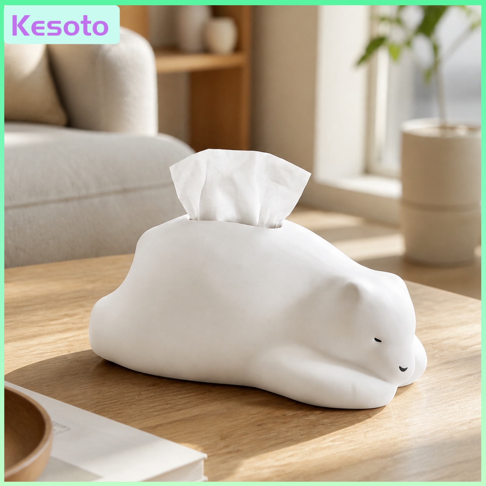 ชุดเครื่องนอนและห้องน้ำ Kesoto ฟังก์ชั่นเคลือบเซรามิคผู้ถือกล่องกระดาษทิชชูด้านบน Dispensing เปิดน่ารักหมีผู้ถือกล่องกระดาษทิชชูแปลกขนาดใหญ่สำหรับโต๊ะ ราคา 3,649 บาท*ส่งฟรี