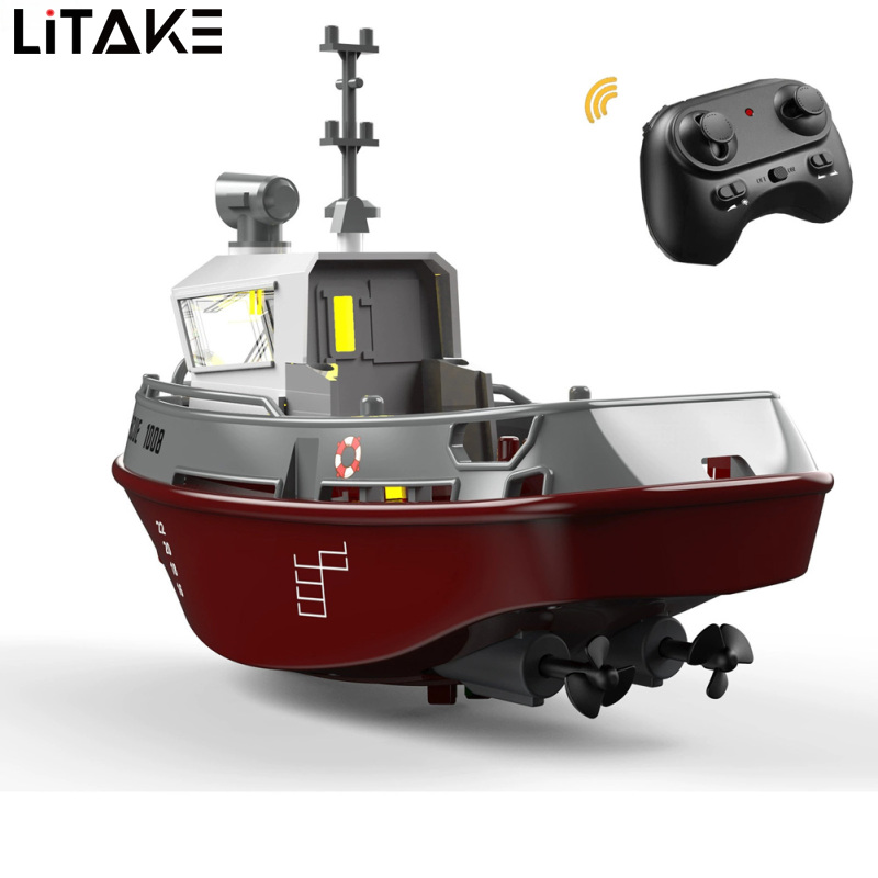Remote Control Boat For Kids 2.4GHz 2-level 1:32 Dual Motor Rechargeable Electric Boats With Waterproof Cover RC Boat Toys Gift ราคา 488 บาท*ส่งฟรี