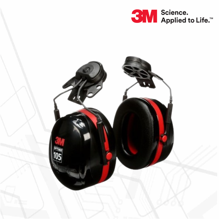 3M ที่ครอบหูนิรภัยแบบติดหมวก รุ่น Optime 105 H10P3E ลดเสียง 27 เดซิเบล ราคา 1,624 บาท*ส่งฟรี