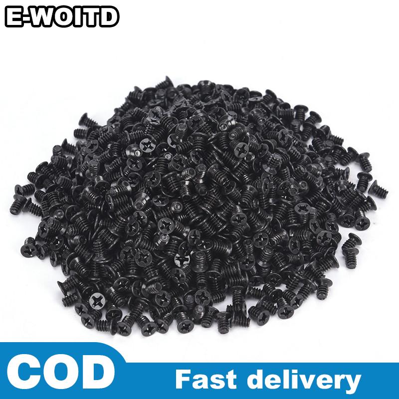 E-WOITD 100pcs 3.5 ổ cứng HDD Khay máy tính Chassis đĩa cứng vít màu đen cho PC