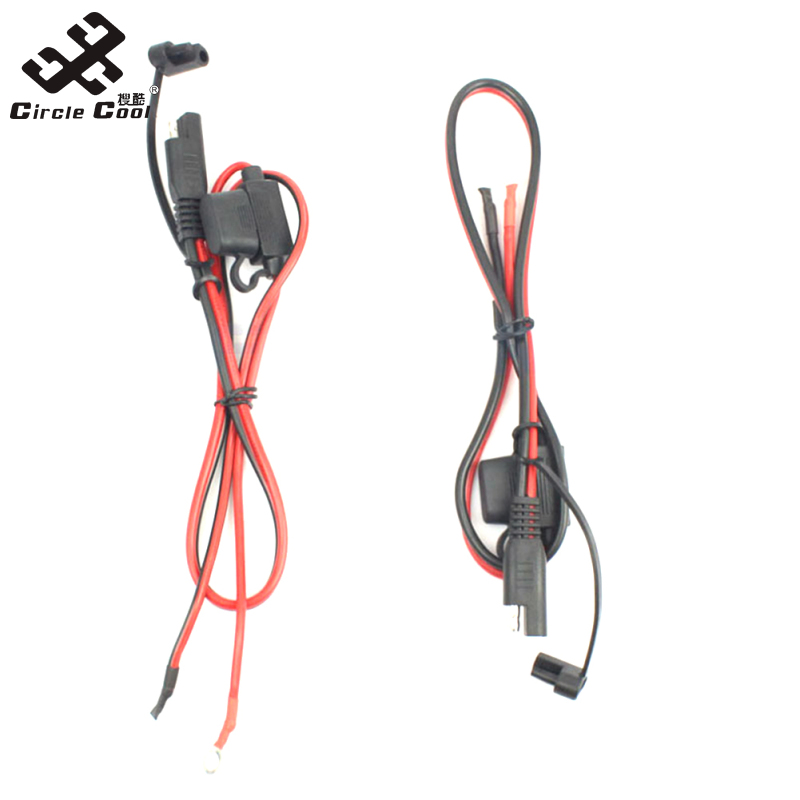 Circle Cool 2pcs Motorcycle Battery Charger SAE Charging Cable Quick
