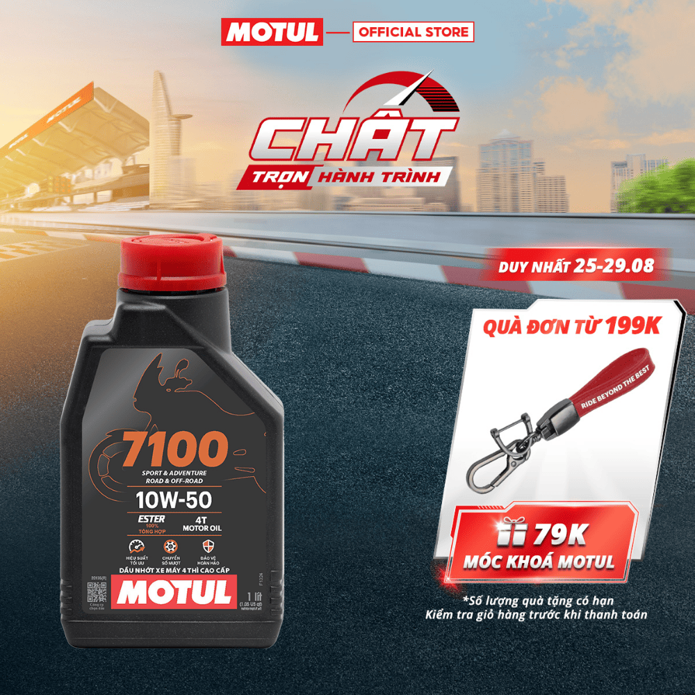Dầu nhớt xe máy motul 7100 4t 10w50 1l