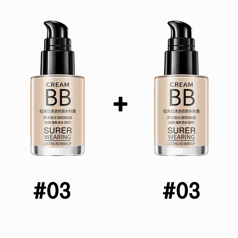 ซื้อ 1 แถม 1 BB Cream 30ml ครีมกันแดดผสมรองพื้น รองพื้นกันน้ำ ผิวชุ่มชื้น เนื้อบางเบา ติดทนยาวนาน