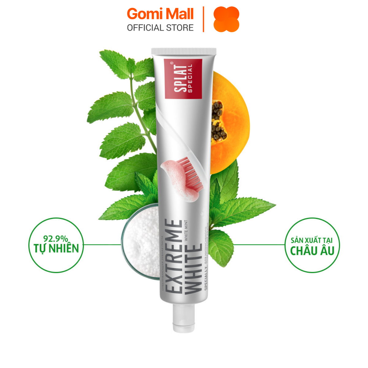 Kem đánh răng SPLAT Extreme White giúp làm trắng răng sau 4-6 tuần sử dụng 75ml