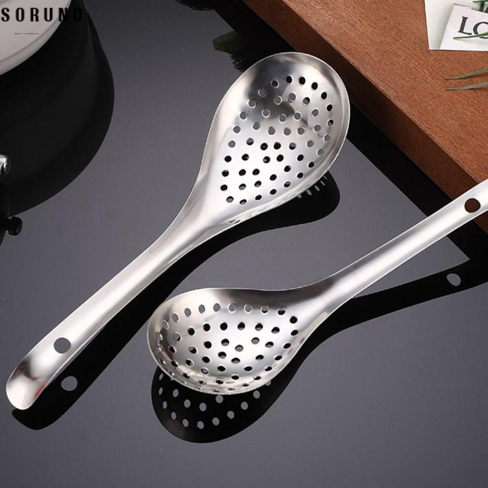 Thìa lọc NONEDYODYE bằng thép không gỉ 304 đục lỗ cạnh mịn chất liệu an toàn bền muỗng thực phẩm cho nhà bếp tiện dụng miễn phí vận chuyển hàng mới khuyến mãi bảo hành chính hãng chất lượng cao sử dụng an toàn cho sức khỏe