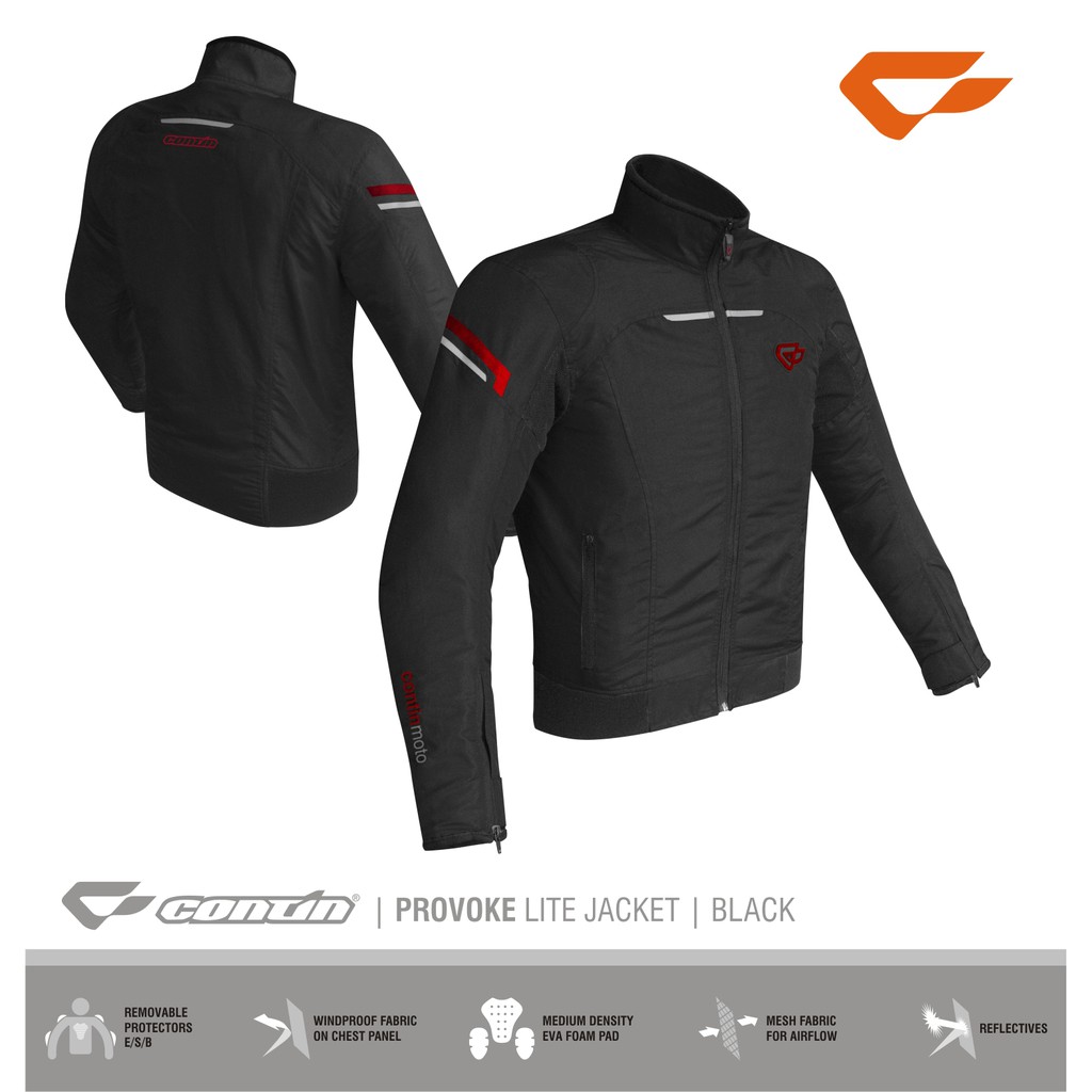 Continmoto Jaket Motor Harian Protektor Contin Provoke - Black Harga  598,000 Ringgit*Penghantaran Percuma