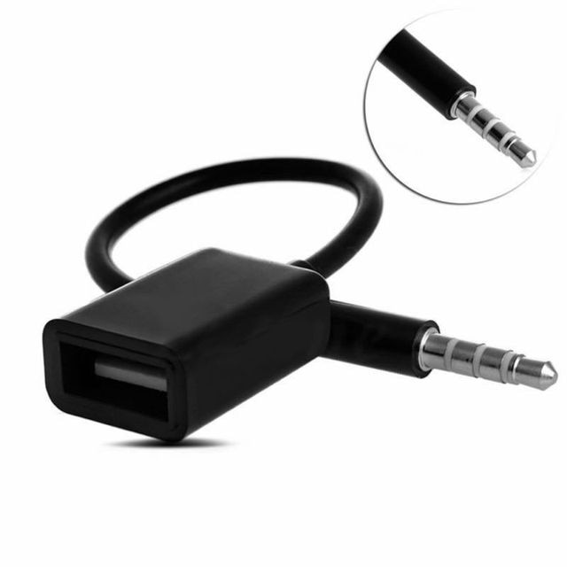 Sạc điện dùng trên xe hơi tự động AUX đầu cắm âm thanh Cáp chuyển đổi dây Bộ chuyển đổi xe MP3 USB 2.0 3.5mm giắc nam Type-C cho sạc điện thoại di động