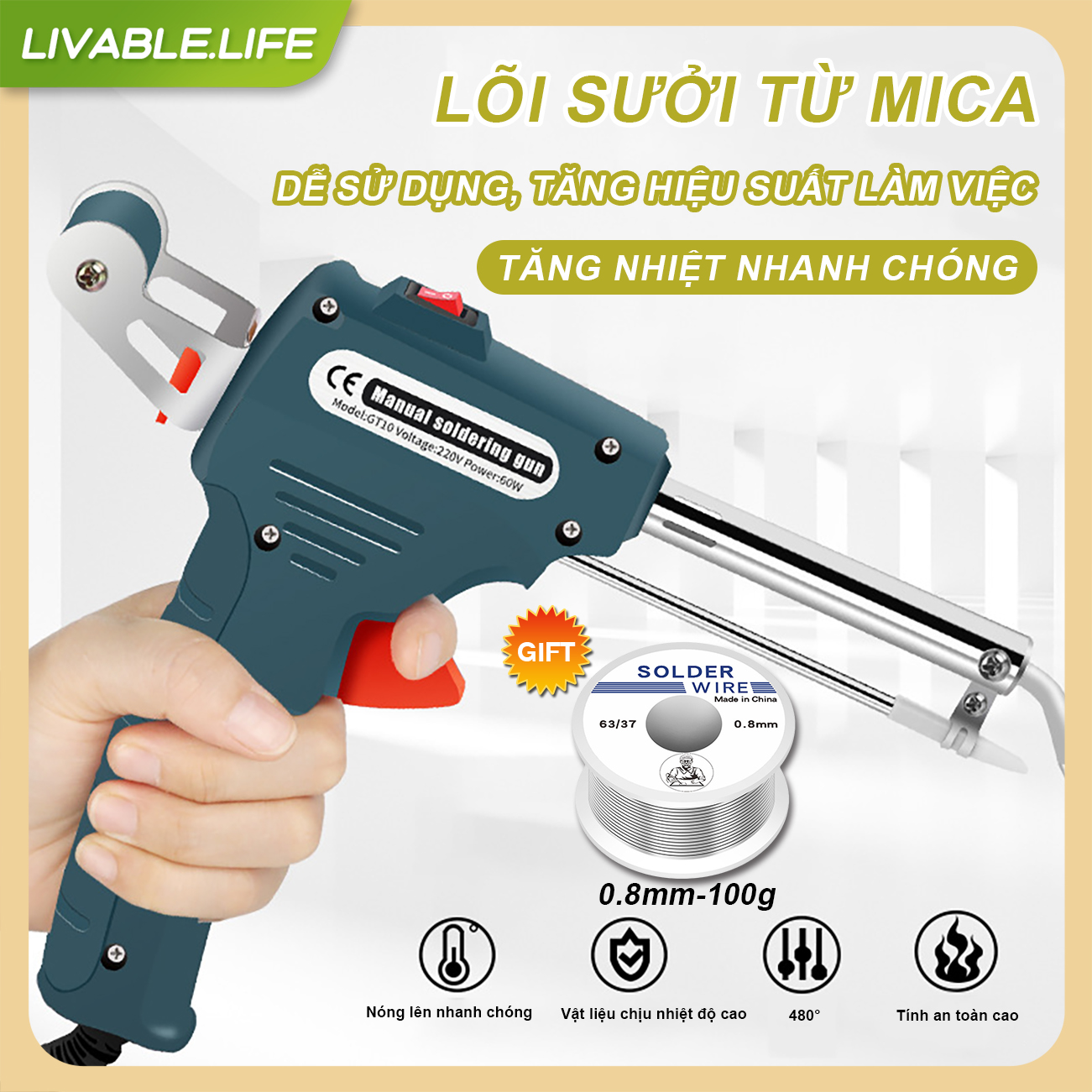 Mỏ hàn thiếc súng hàn tự động mỏ hàn xung máy hàn xung