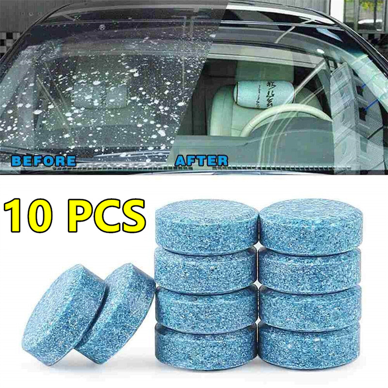 Rắn Sạch Cần gạt kính chắn gió xe ô tô viên nén sủi bọt Kính lau chùi nhà vệ sinh phụ kiện xe hơi