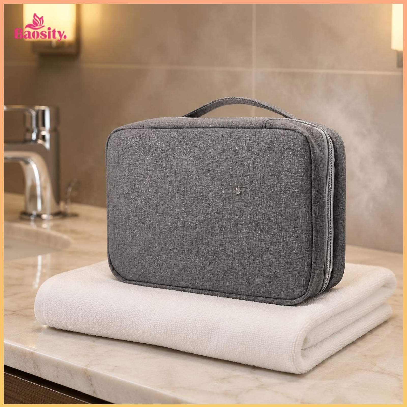 Baosity Large Capacity Hanging Toiletry Bag Waterproof Wash Bag with Hook Water Resistant Portable Toiletry Organizer Multiple Compartments for Overnight Stay, Business Trip ราคา 9,851 บาท*ส่งฟรี