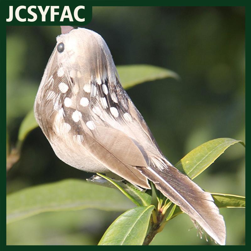 JCSYFAC 1pcs artificialfeather chim Chim Sẻ mô phỏng đạo cụ chim mô phỏng chi nhánh trang trí sân vườn