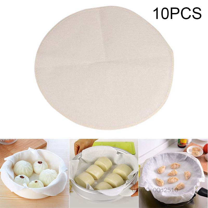 10 Chiếc Nồi Hấp Chất Lượng Cao Chống Dính Cho Gia Đình Cấp Thực Phẩm Gạc Cotton Nguyên Chất Và Hấp Bánh Mì Dày Và Lớn Khay Vải Hấp Vải hấp vải YT-VN