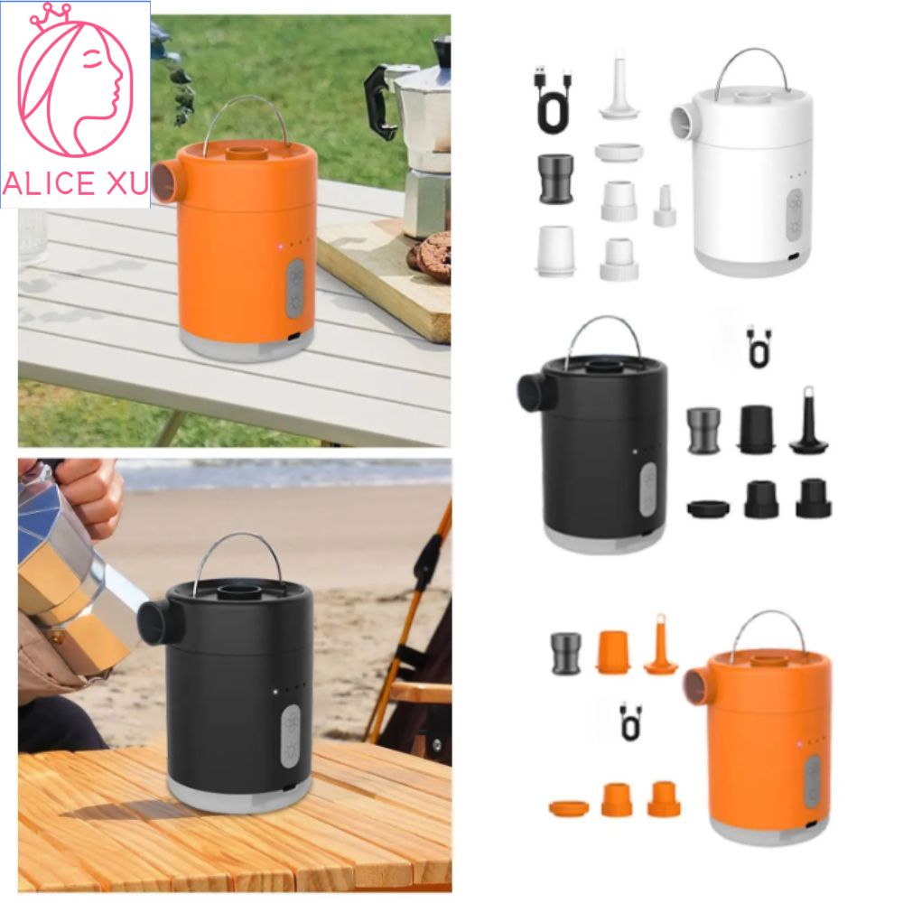 ALICE XU Công suất cao Máy bơm khí điện Hoạt động không dây Thiết kế nhỏ gọn Máy bơm có thể sạc lại bằng USB Có thể sạc lại Đèn lều Máy bơm đa chức năng Sử dụng ngoài trời