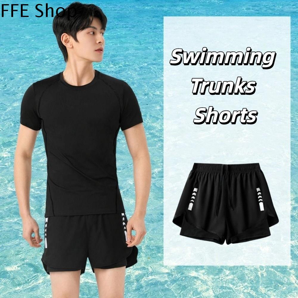 UREAN Quần ngắn Quần bơi ngắn Chống chói Lớp đôi Quần short chạy bộ cho nam Thoáng khí Quần lướt sóng Quần short tập luyện thể thao cho nam Phụ nữ Nam giới