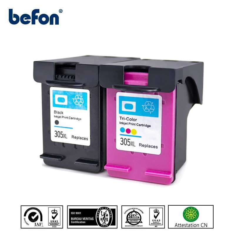 【Shop the Look】 Befon 305xl Refilled Ink Replacement For 305 Xl Hp305 Deskjet 2710 2720 4110 4120 41
