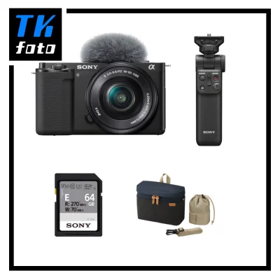 Sony ZV-E10 Kit w/16-50mm + GP-VPT2BT (Free: 64GB SD Card & Carrying Bag)