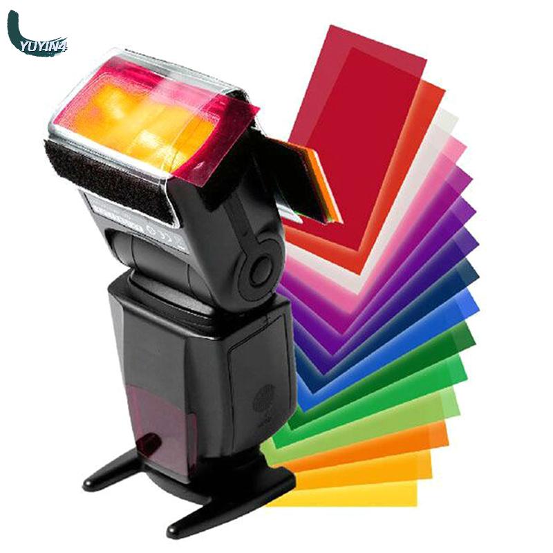 YUYIN4 12PCS Flash Speedlite màu gel bộ lọc cho Canon Nikon Sony Yongnuo DSLR máy ảnh