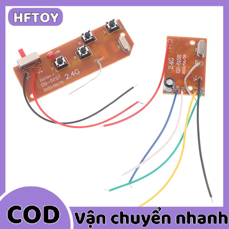 HFTOY 2.4G 4CH RC điều khiển từ xa 27MHz mạch PCB Transmitter Receiver Board với Antenna đài phát th