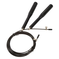 Aluminium Alloy Speed Adjustable Fitness Jump Rope Steel Wire Speed Skipping Rope(Black) -