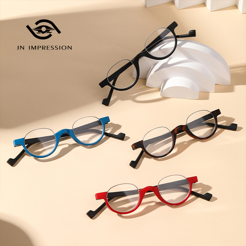 JN IMPRESSION New Comfortable Anti-blue Light Stylish Round Frame High-definition Reading Glasses Plus1.0-Plus3.5 ราคา 177 บาท*ส่งฟรี