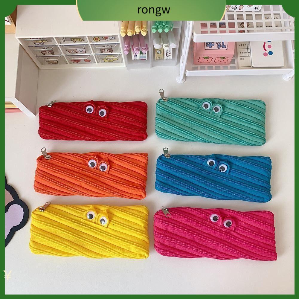 RONGW Dung lượng lớn Túi đựng bút Đa chức năng Được làm bằng khóa  Sắp xếp văn phòng phẩm Dễ thương Túi đựng văn phòng phẩm Quà tặng cho sinh viên